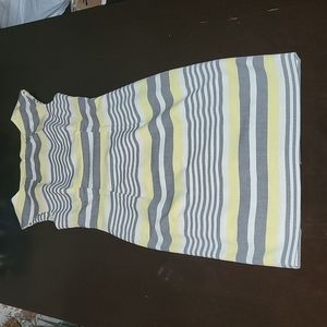 Bright Stripe Classic Pinup Mod Cut Lined Career Dress with Belt Loop Size 6